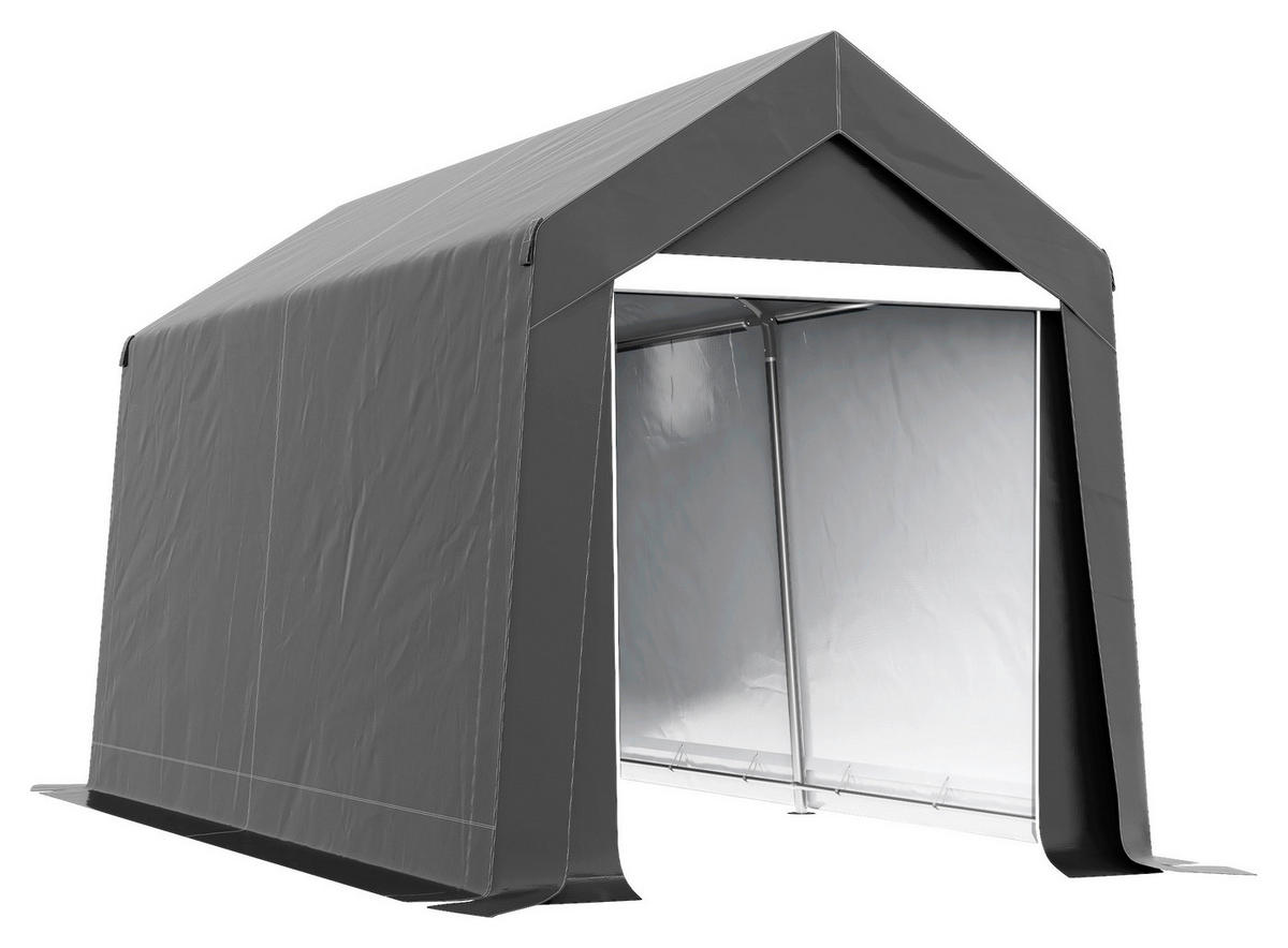 Outsunny Garagenzelt dunkelgrau Kunststoff B/H/L: ca. 360x235x210 cm Garagenzelt - dunkelgrau (210,00/360,00/235,00cm) - Outsunny