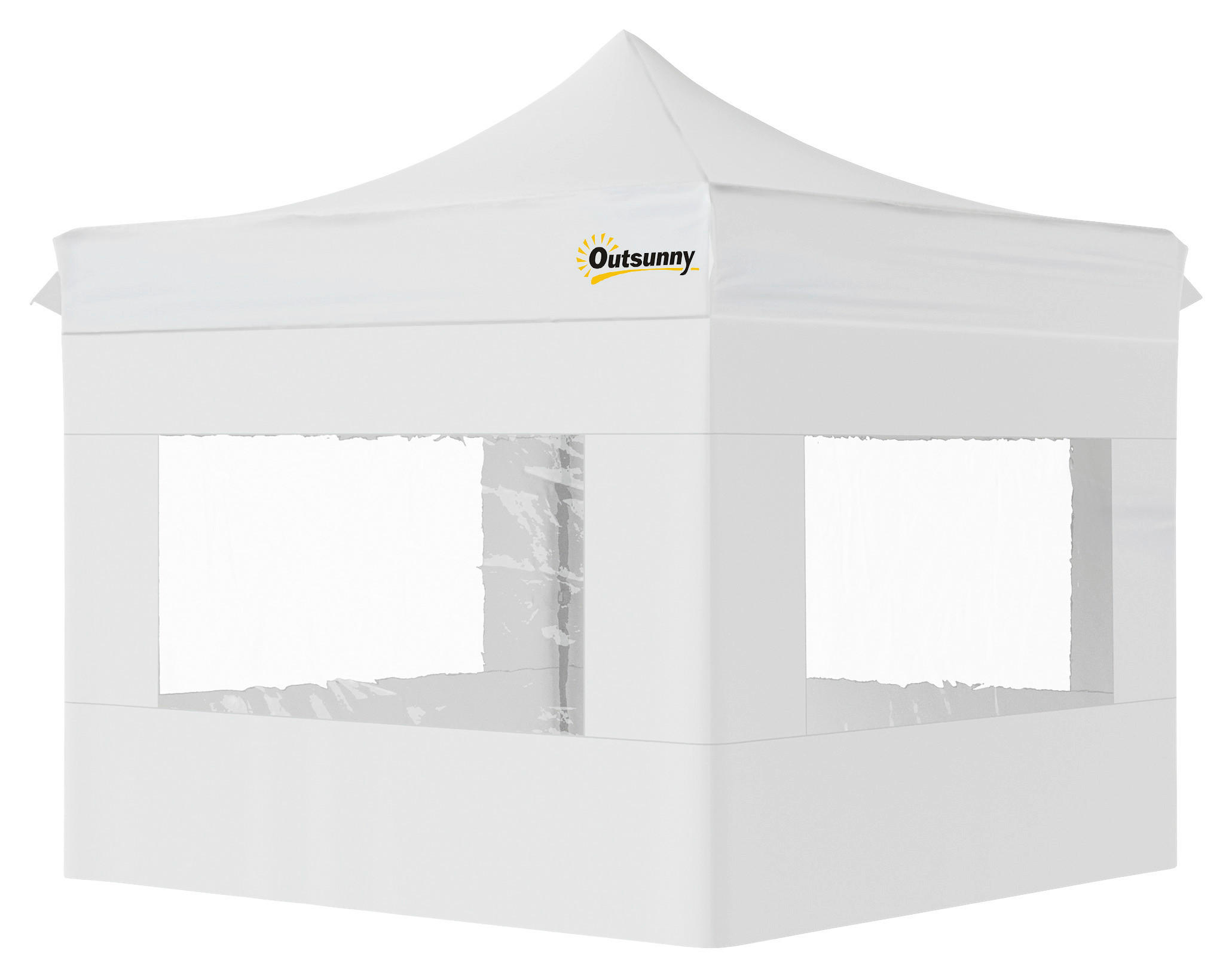 Outsunny Pavillon weiß Metall B/H/L: ca. 300x320x300 cm günstig online kaufen