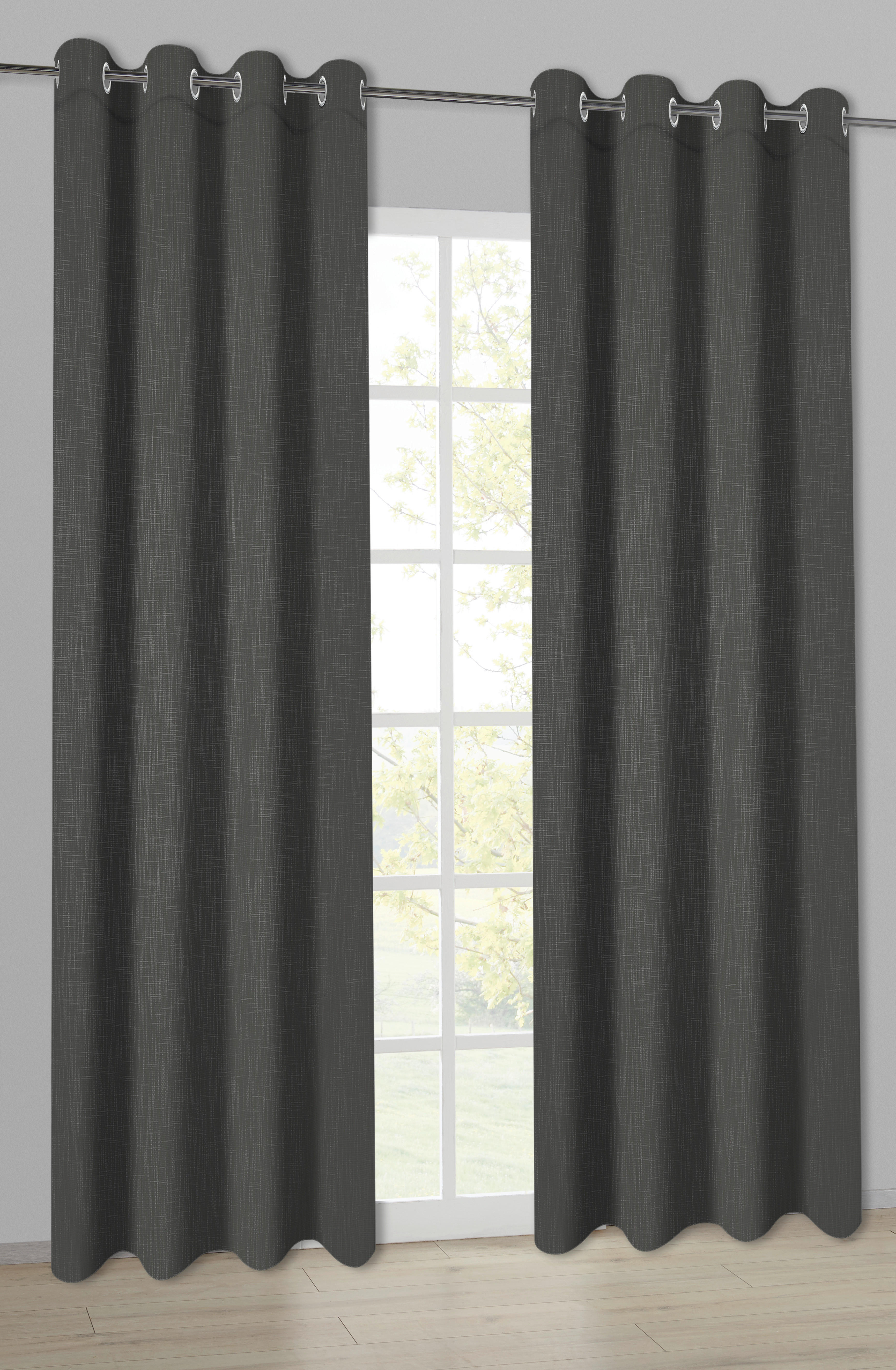 Ösenvorhang Savina anthrazit B/L: ca. 140x245 cm Savina - anthrazit (140,00/245,00cm)