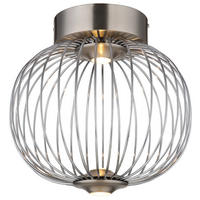 GLOBO LED-Deckenleuchte nickel matt Chrom Aluminium Metall H/D: ca. 30x30 cm GALWAY - nickel matt/Chrom (30,00/30,00cm) - GLOBO