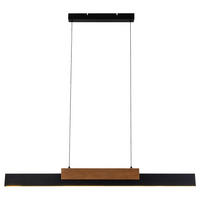 Näve Leuchten LED-Pendelleuchte braun Holz Metall B/H/T: ca. 120,5x150x6 cm WIEBKE - braun (120,50/150,00/6,00cm) - Näve Leuchten