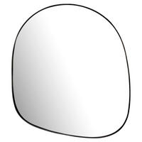 Wandspiegel schwarz Metall B/H/T: ca. 53x60x2,5 cm Wandspiegel - schwarz (53,00/60,00/2,50cm) - Wohnling