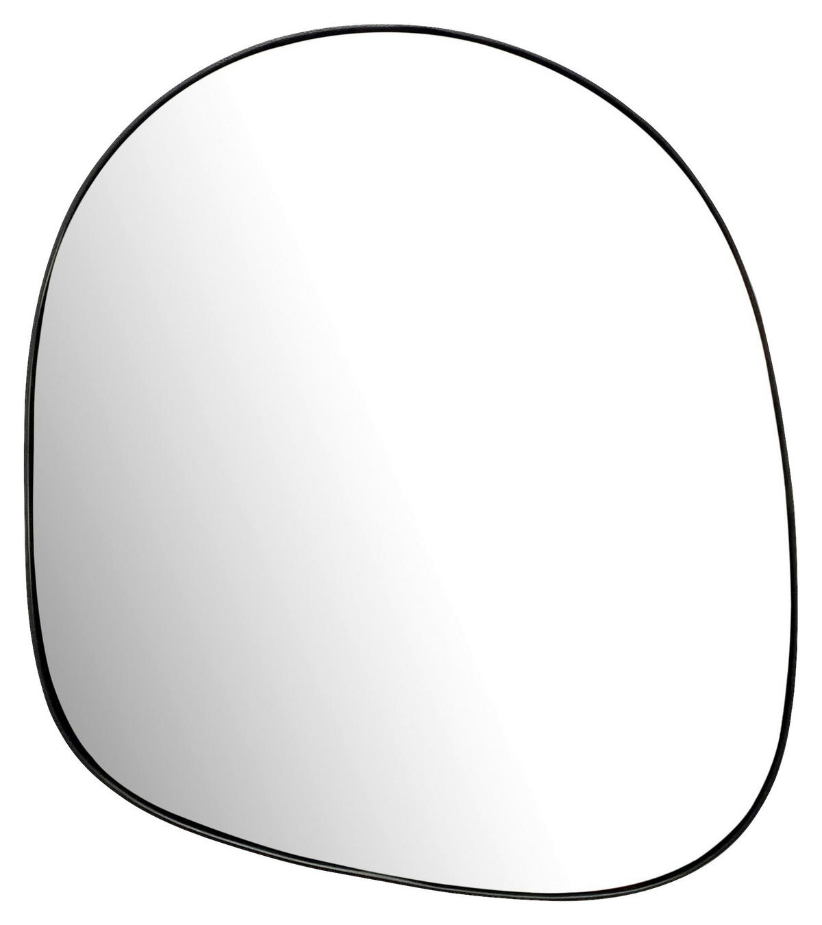 Wandspiegel schwarz Metall B/H/T: ca. 53x60x2,5 cm Wandspiegel - schwarz (53,00/60,00/2,50cm) - Wohnling