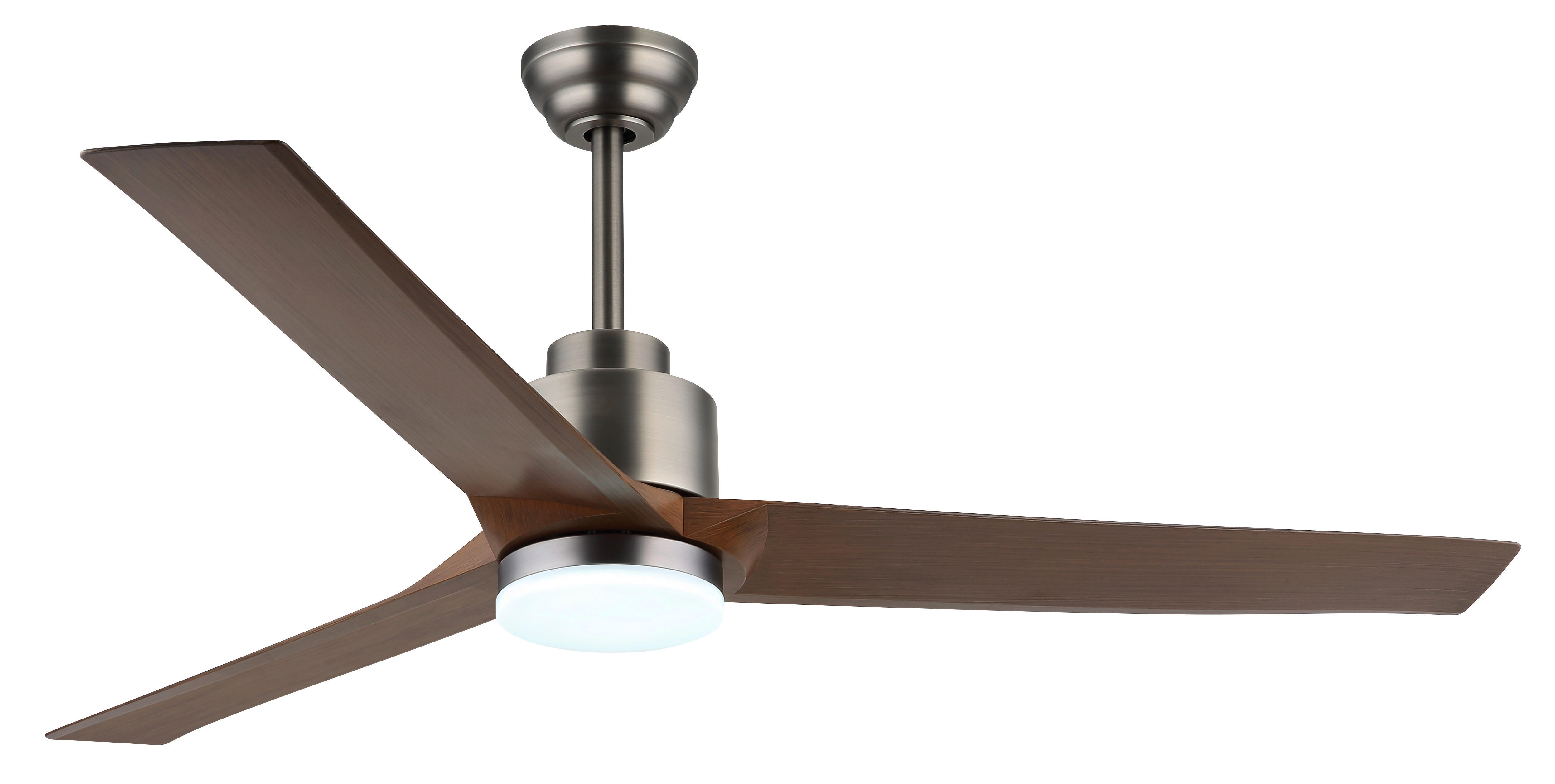 GLOBO LED-Deckenventilator dunkelbraun Opal grau Kunststoff Metall H/D: ca. 48x148 cm 1 Brennstellen MODESTO - dunkelbraun/Opal (148,00/48,00cm) - GLOBO