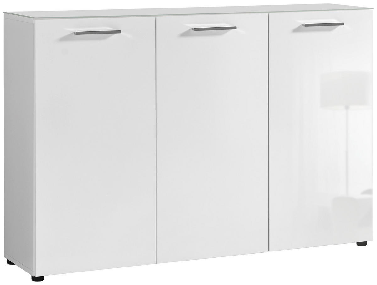 Kommode Rio weiß weiß glänzend B/H/T: ca. 120x83x35 cm Rio - weiß (120,00/83,00/35,00cm)