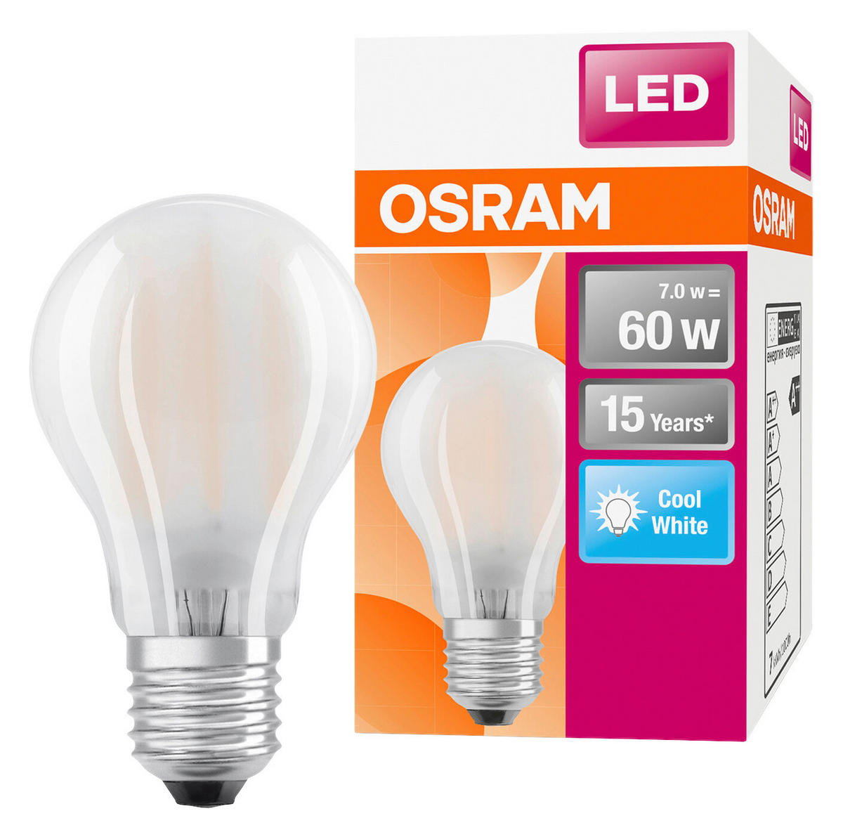 OSRAM Tropfenlampe AC32393 E27 LED-Tropfenlampe_Osram E27 - klar (6,00cm) - OSRAM