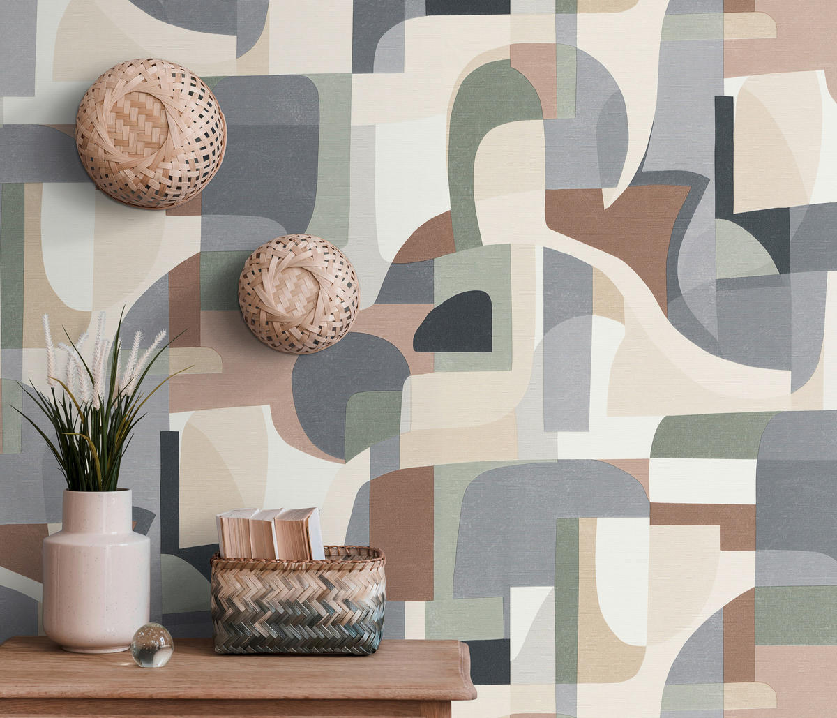 Erismann Vliestapete Abstrakt beige braun grau B/L: ca. 53x1005 cm Vliestapete_10432-11 - beige/braun (53,00/1005,00cm) - Erismann