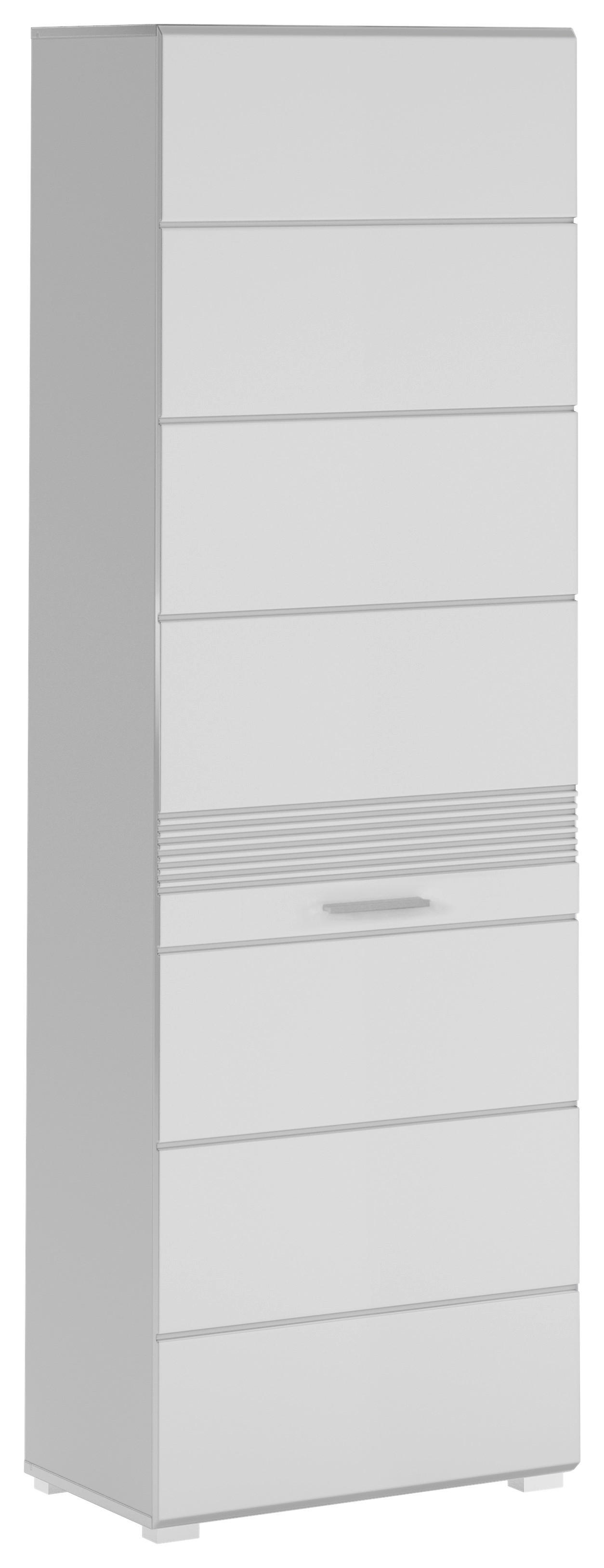 Garderobenschrank LINUS weiß weiß Hochglanz B/H/T: ca. 55x190x37 cm LINUS - weiß (55,00/190,00/37,00cm) - xonox.home