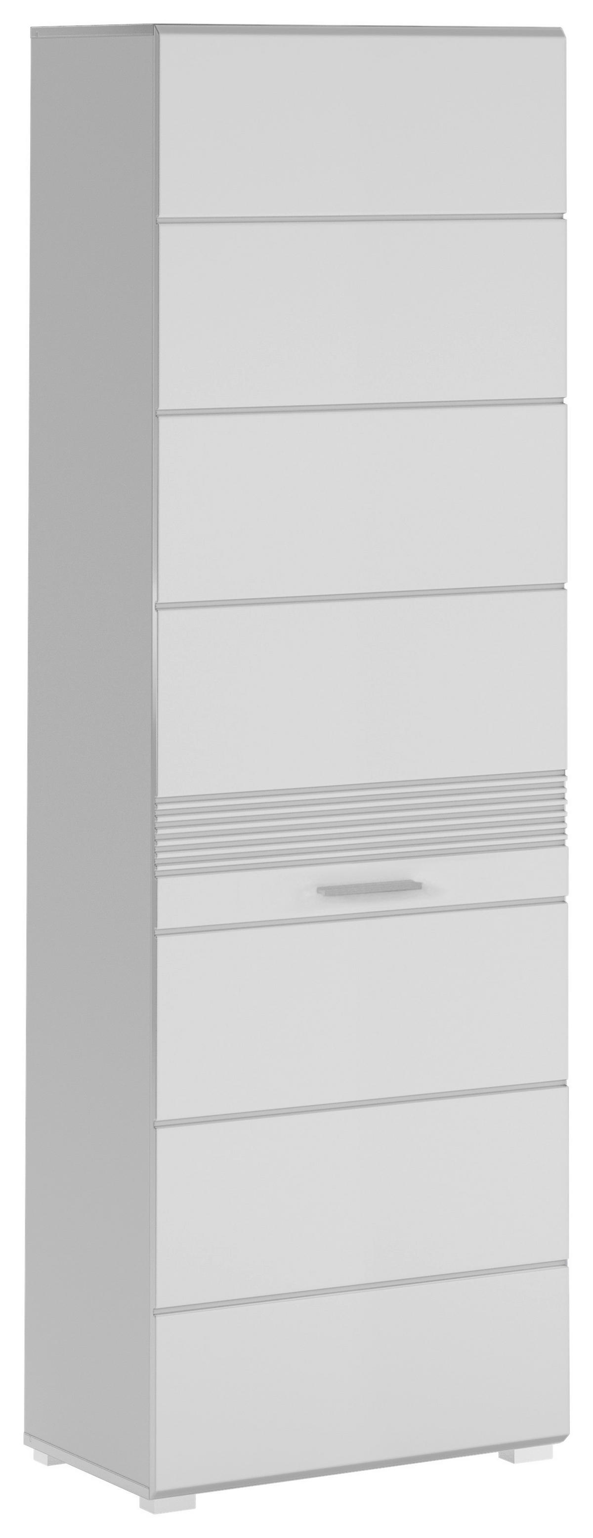 Garderobenschrank LINUS weiß weiß Hochglanz B/H/T: ca. 55x190x37 cm LINUS - weiß (55,00/190,00/37,00cm) - xonox.home