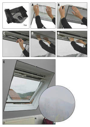 Insektenschutz Insektenschutz-Gaze für Dachfenster - schwarz (150,00/180,00cm)