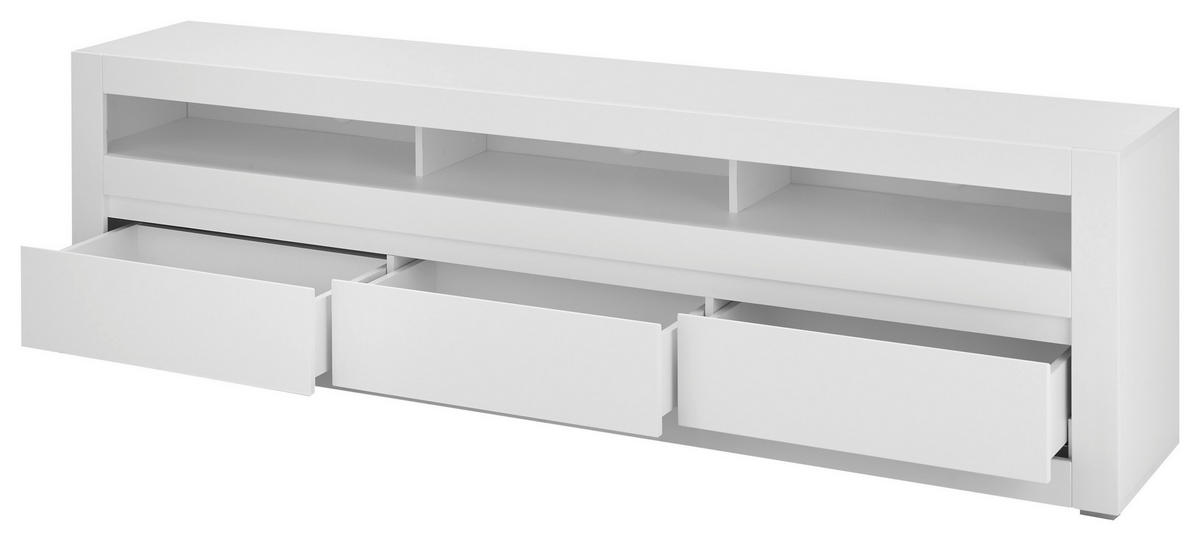 TV-Lowboard Chester weiß matt Eiche Evoke Coast Nachbildung B/H/T: ca. 217x63x42 cm Chester - Eiche/weiß (217,00/63,00/42,00cm)