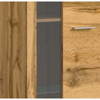 Wohnwand Jam Eiche Wotan Nachbildung B/H/T: ca. 235x159x35 cm Jam - Eiche (235,00/159,00/35,00cm) - xonox.home