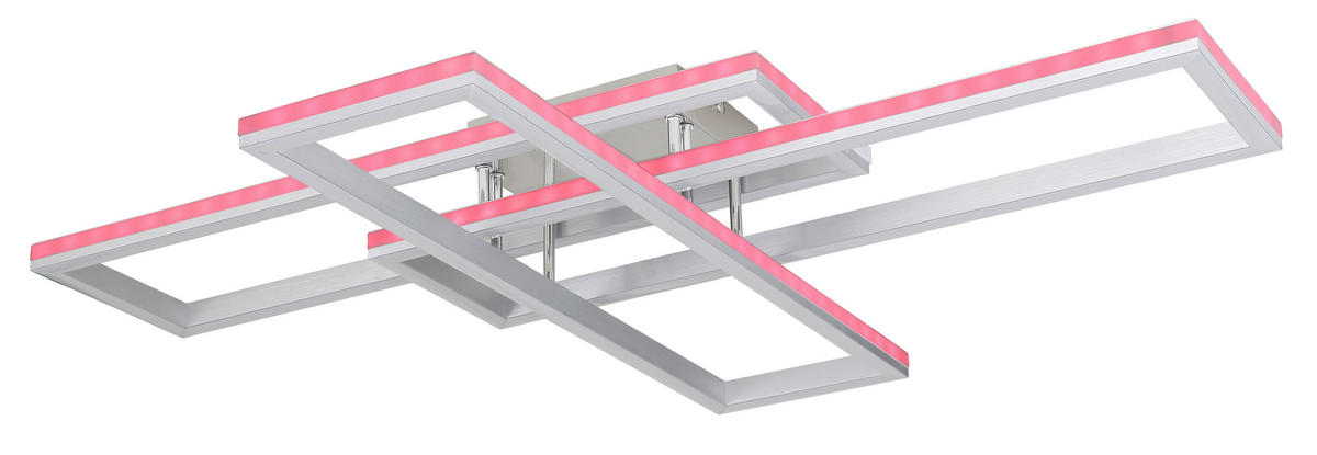 GLOBO LED-Deckenleuchte Salmos 67209-60D Silbergrau Aluminium Kunststoff B/L: ca. 100x69,5 cm Salmos - Silbergrau (100,00/69,50cm) - GLOBO