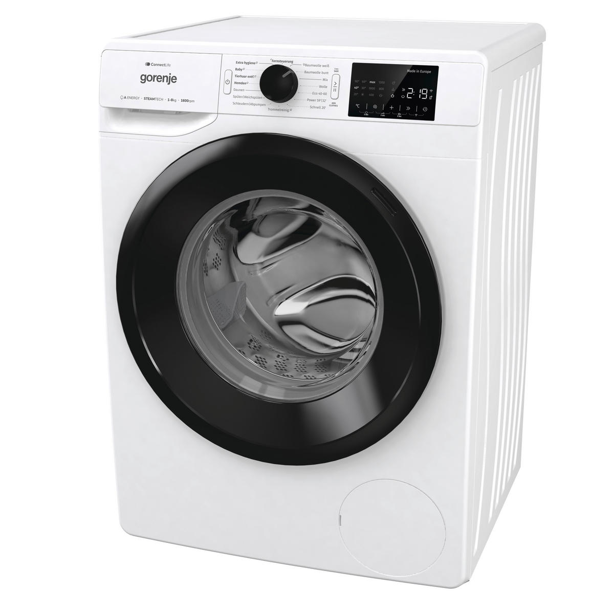 Gorenje Waschmaschine WPNEI86ATS weiß B/H/T: ca. 60x85x55 cm ca. 8 kg Waschmaschine WPNEI86ATS - weiß (60,00/85,00/55,00cm) - Gorenje