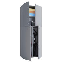Putzschrank Lona XXL Putzschrank grau weiß B/H/T: ca. 70x182x39 cm Lona XXL Putzschrank - weiß/grau (70,00/182,00/39,00cm) - VCM Möbel