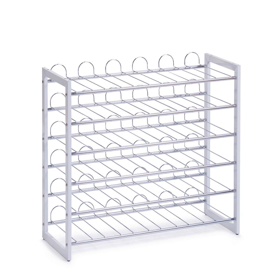 Zeller Weinregal für 36 Flaschen weiß Metall B/H/L: ca. 26,5x63x68 cm Weinregal_36_Flaschen - weiß (68,00/26,50/63,00cm) - Zeller