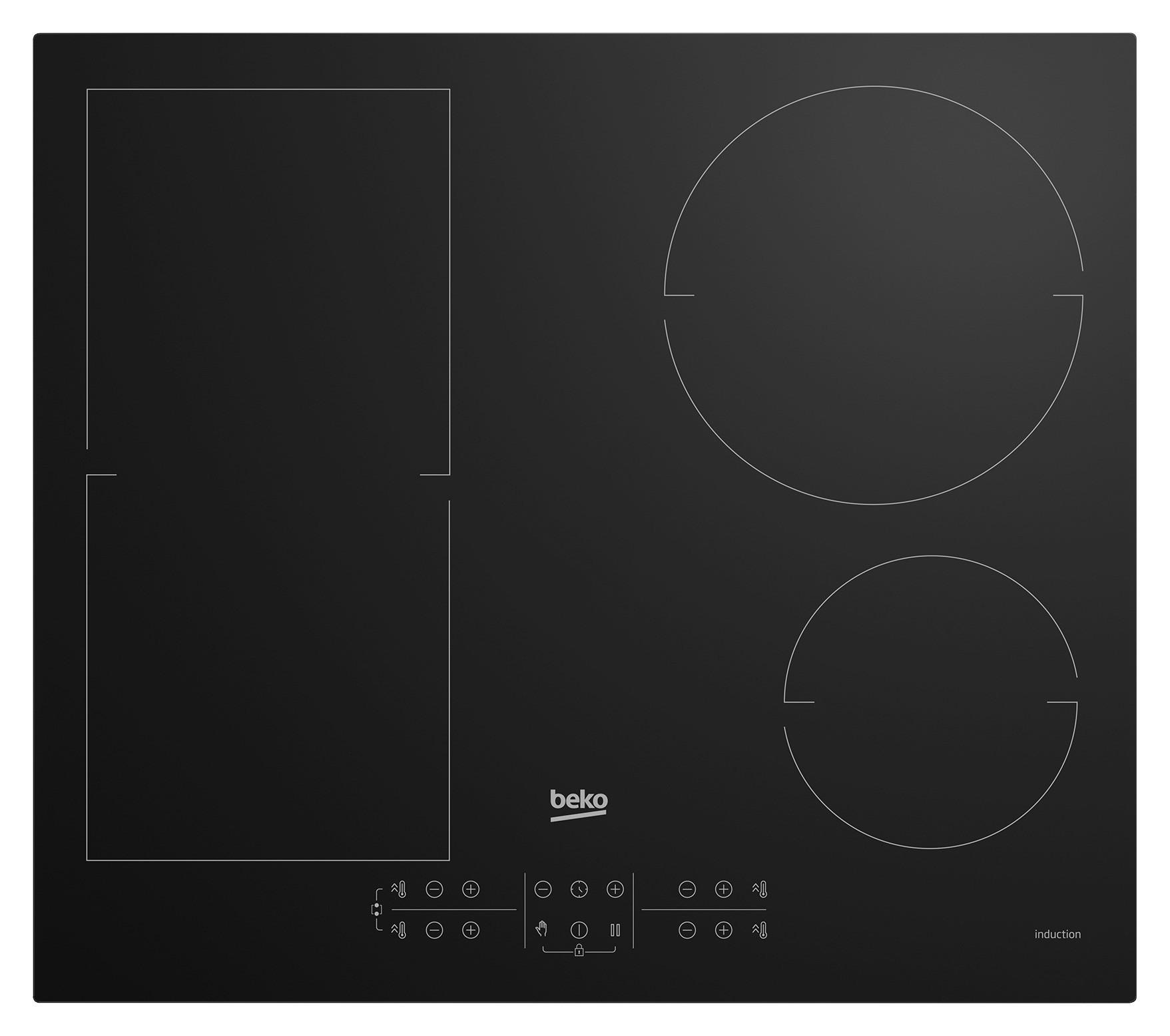 beko Induktionskochfeld HII 64200 FMT schwarz Schwarzglas HII 64200 FMT - schwarz - Beko
