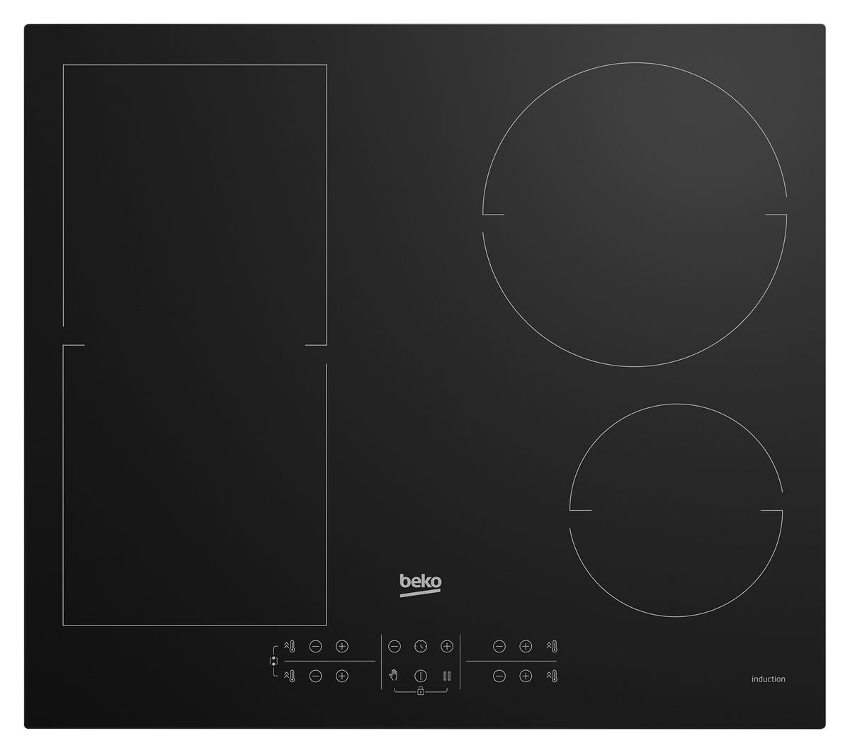 beko Induktionskochfeld HII 64200 FMT schwarz Schwarzglas HII 64200 FMT - schwarz - Beko