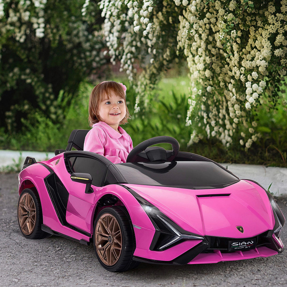 HOMCOM Kinder-Elektroauto rosa B/H/L: ca. 62x40x108 cm Kinder-Elektroauto - rosa (108,00/62,00/40,00cm) - HOMCOM