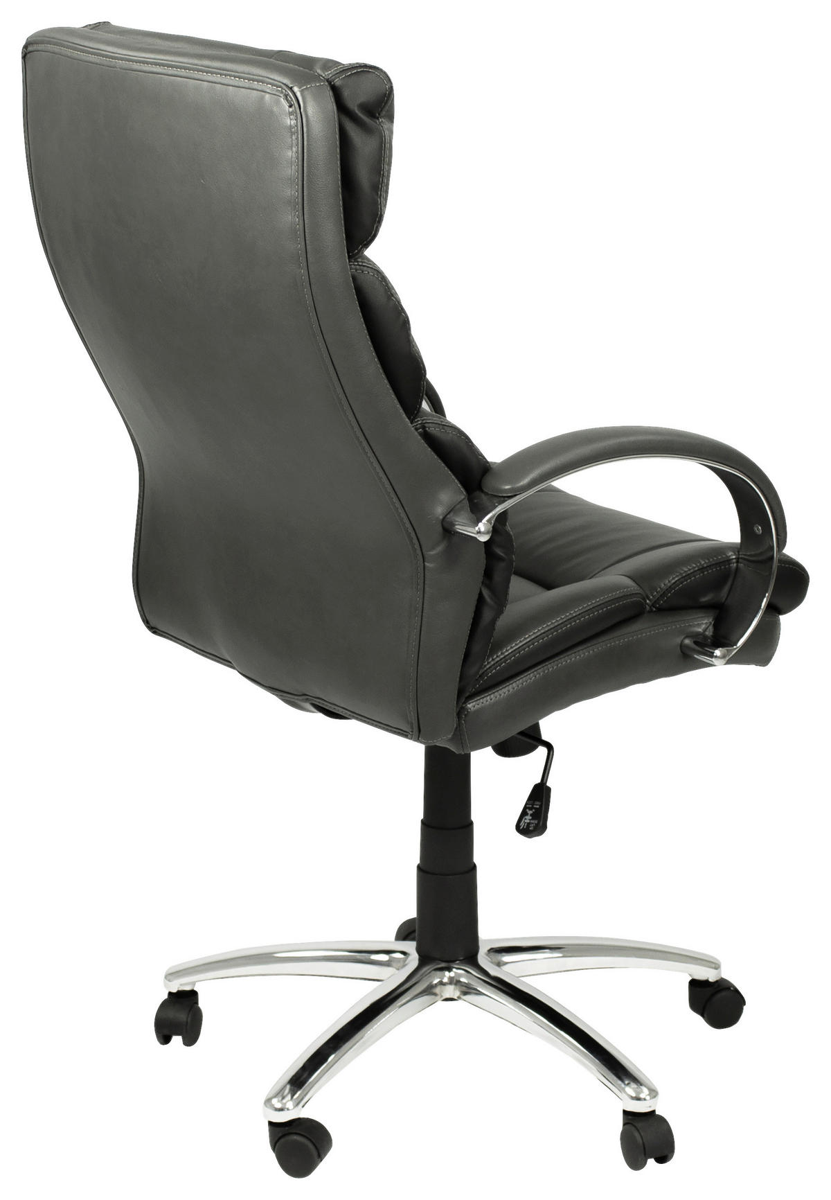 XXL-Chefsessel PAUL-XXL grau Chrom Kunstleder Metall PAUL-XXL - Chrom/grau - byLIVING