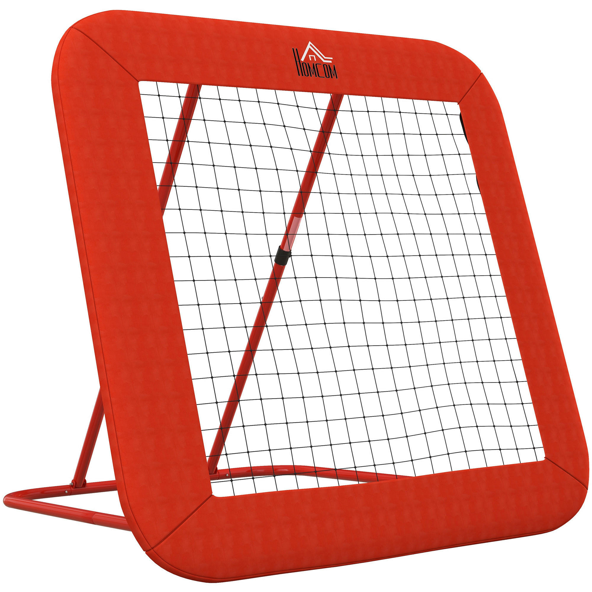 HOMCOM Fußball Rebounder rot Metall B/H/L: ca. 118x120x128 cm Fußball Rebounder - rot (128,00/118,00/120,00cm) - HOMCOM