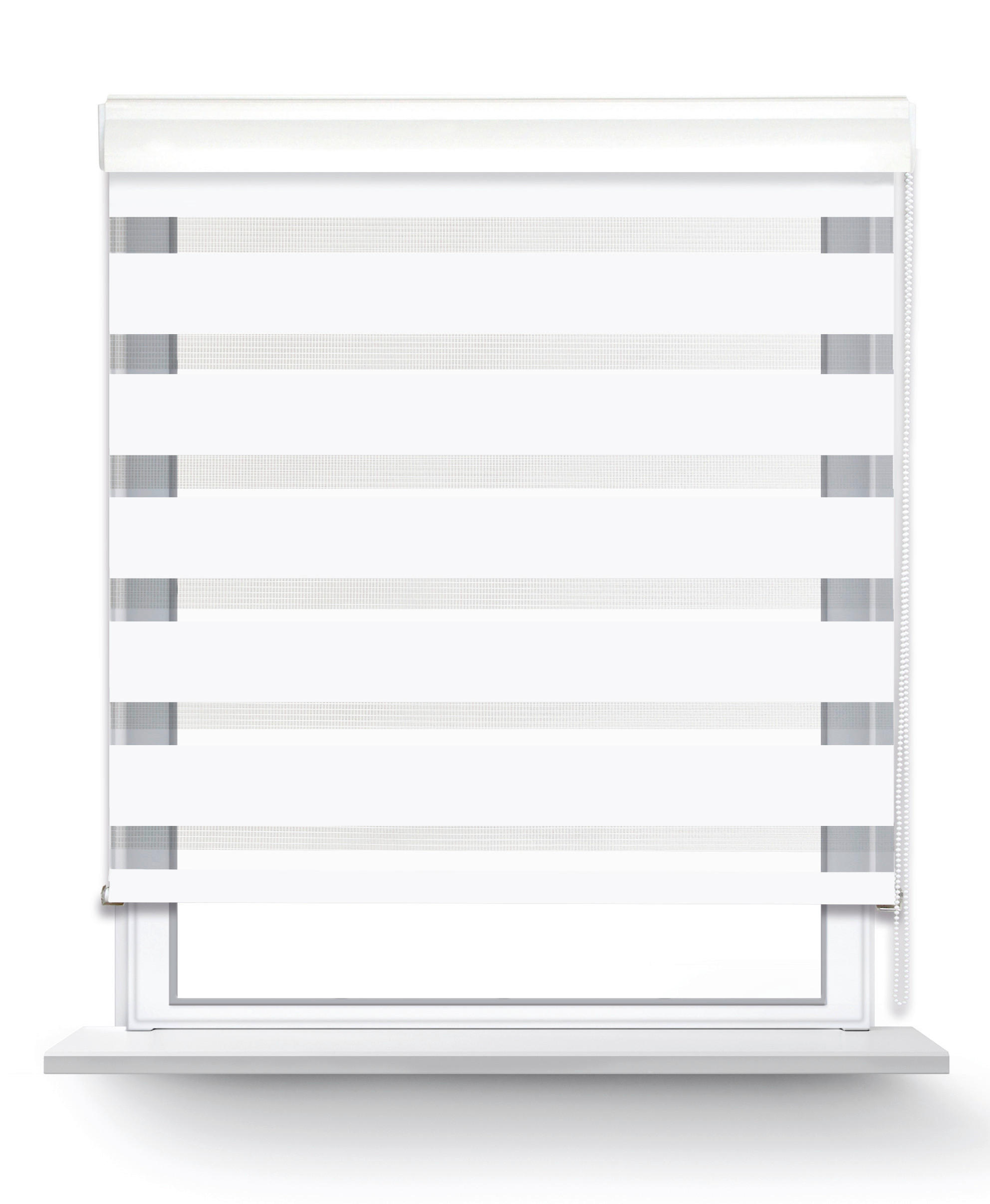 Doppelrollo mit Blende Easy-Fix weiß B/L: ca. 65x160 cm Easy-Fix - weiß (65,00/160,00cm) - POCOline
