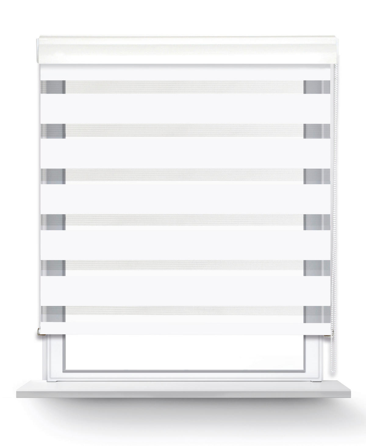Doppelrollo mit Blende Easy-Fix weiß B/L: ca. 65x160 cm Easy-Fix - weiß (65,00/160,00cm) - POCOline