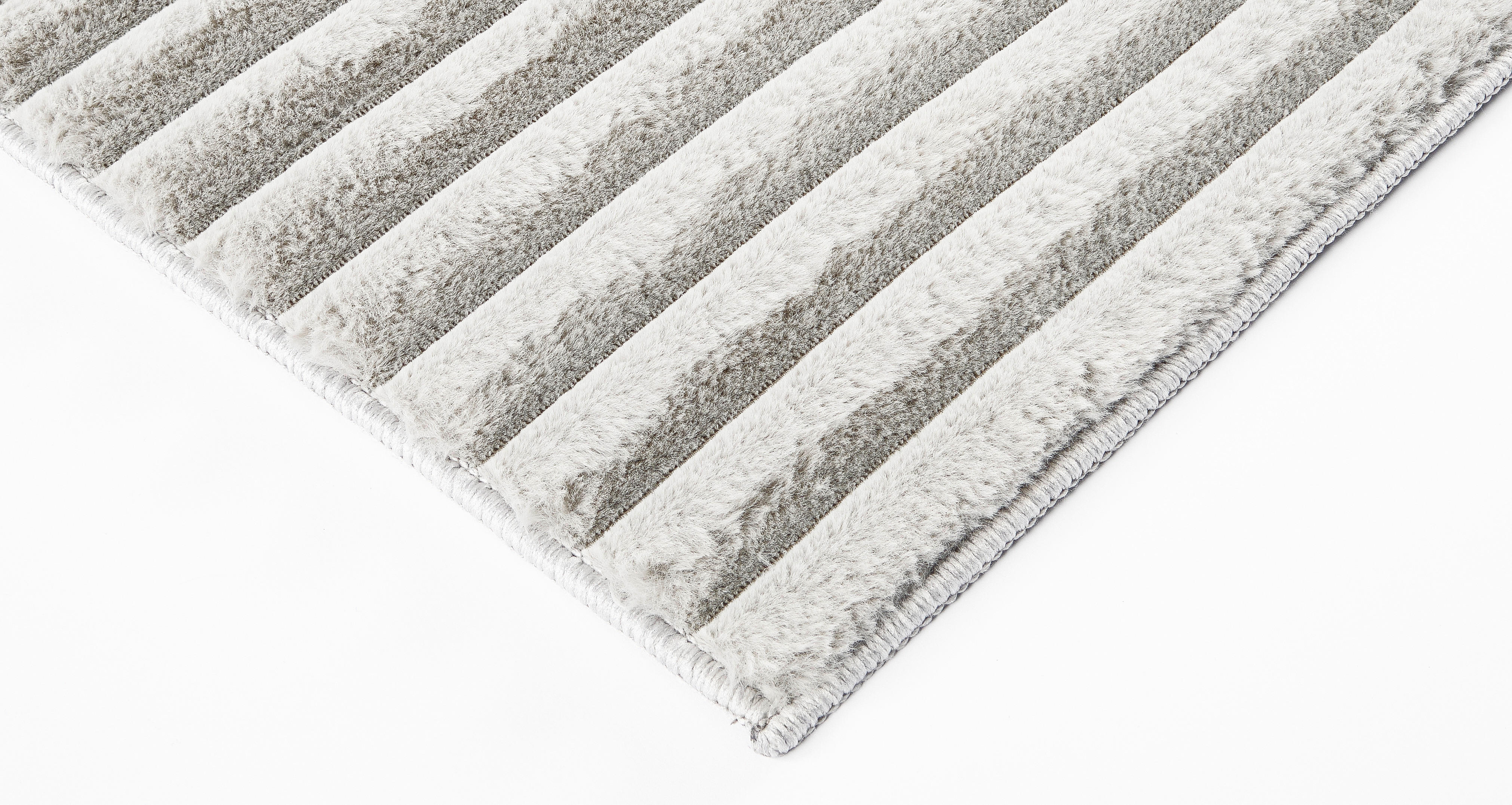 Thumbnail - Fellimitat Stripy sand B/L: ca. 200x280 cm