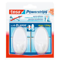 Powerstrips weiß Kunststoff B/H/L: ca. 36,8x69,4x22,9 cm Powerstrip_Haken_L_Oval_tesa - weiß (22,90/36,80/69,40cm) - tesa