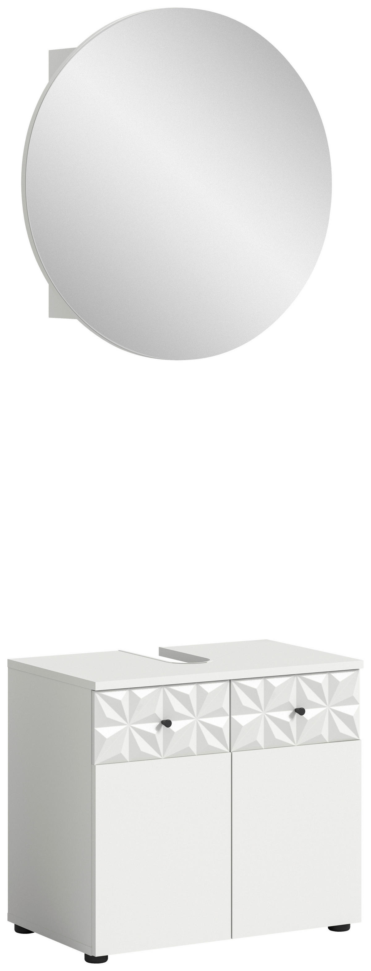 Badezimmer-Set Prisma weiß B/H/T: ca. 60x187x37 cm Prisma - weiß (60,00/187,00/37,00cm) - xonox.home