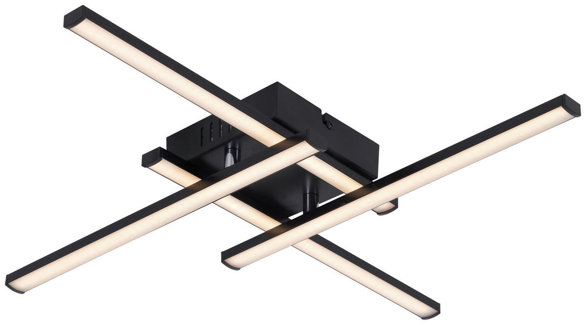 POCOline LED-Deckenleuchte schwarz Kunststoff B/H/L: ca. 51x6x51 cm LED-Deckenleuchte_Cleo - schwarz (51,00/51,00/6,00cm) - POCOline