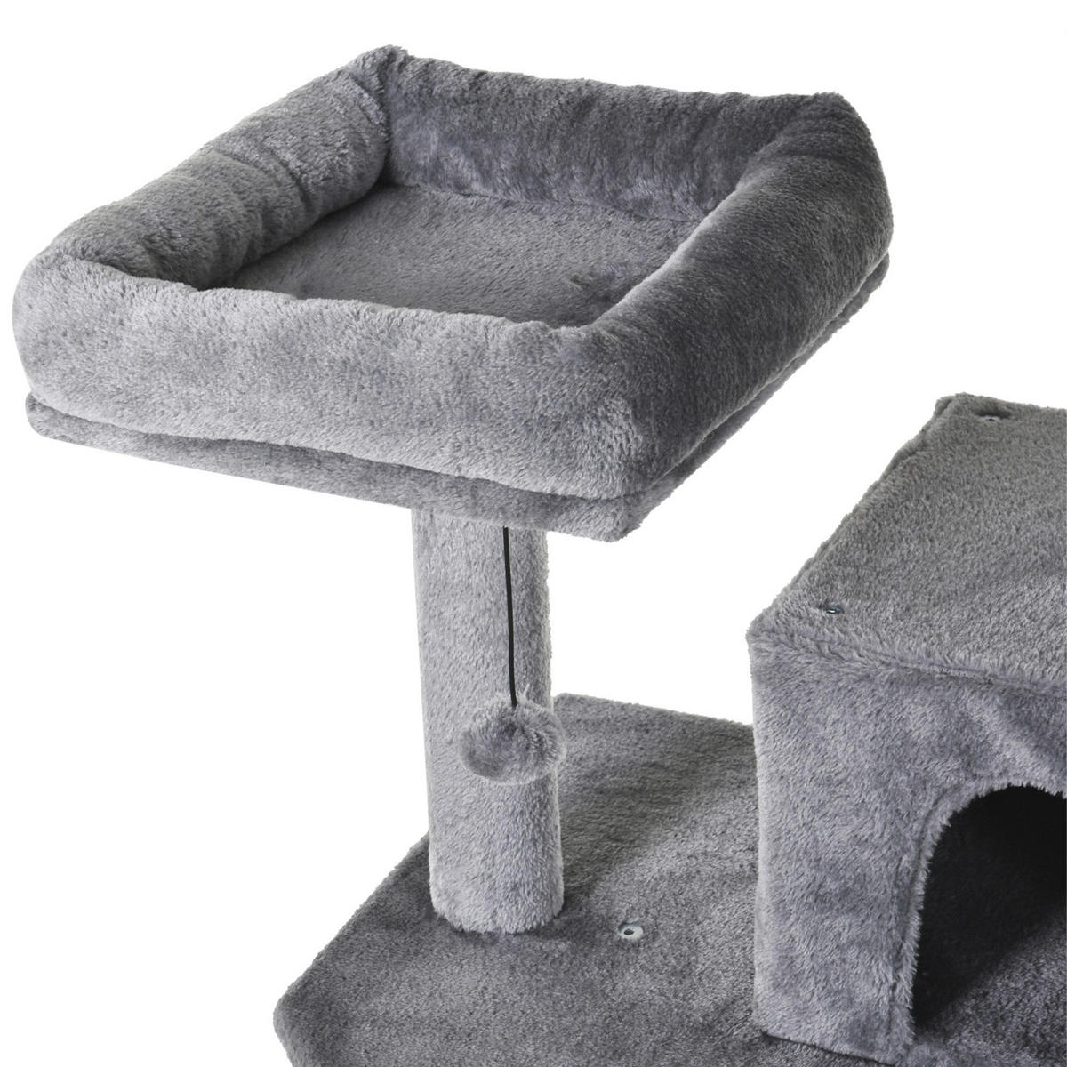 PawHut Kratzbaum grau Polypropylen B/H/L: ca. 50x60x145 cm Kratzbaum - grau (145,00/50,00/60,00cm) - PawHut