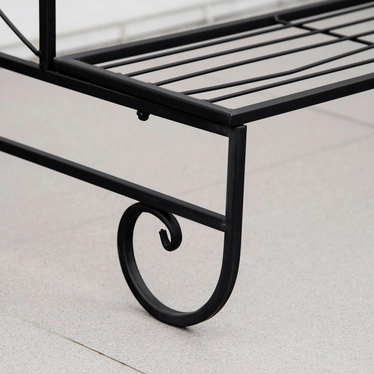 Outsunny Blumenregal schwarz Metall B/H/L: ca. 63x72x95 cm Blumenregal - schwarz (95,00/63,00/72,00cm) - Outsunny