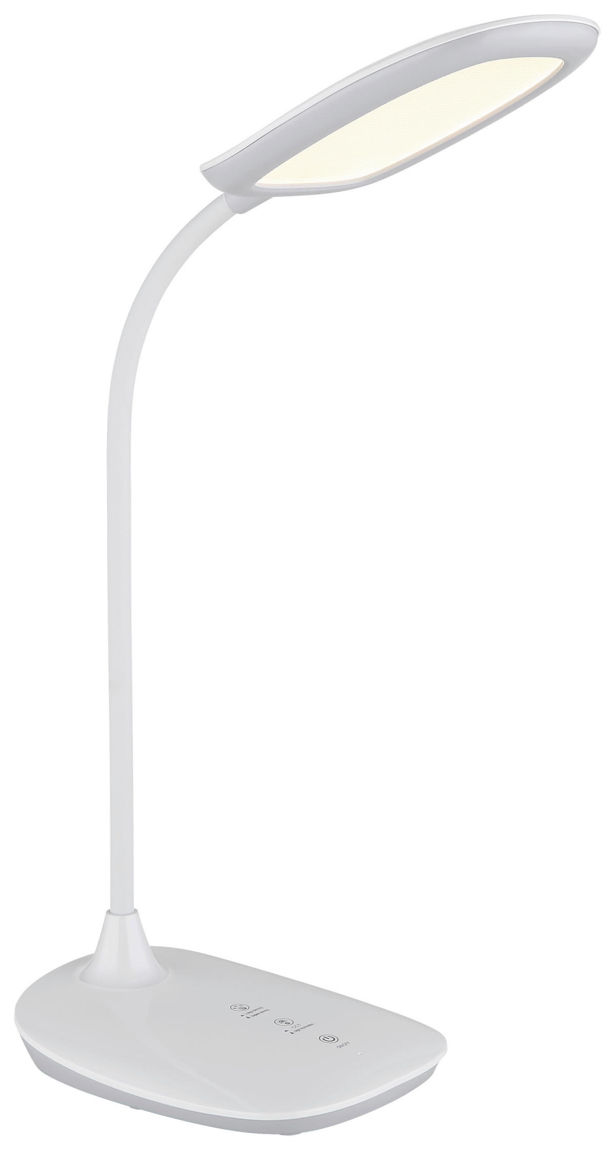 GLOBO LED-Tischleuchte weiß Silikon Kunststoff B/H/T: ca. 13,6x40x28 cm BOTAL - weiß (13,60/40,00/28,00cm) - GLOBO