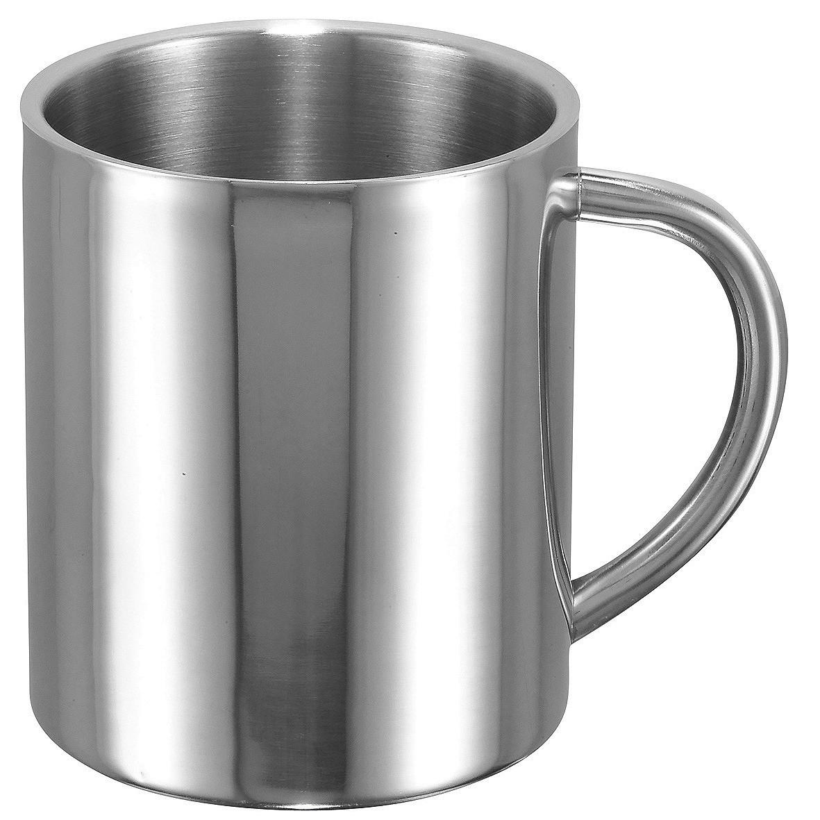 Axentia Kaffeebecher silber Edelstahl B/H/L: ca. 7,5x9x7,5 cm Kaffeebecher - silber (7,50/7,50/9,00cm) - Axentia