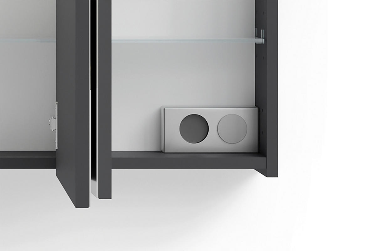 Spiegelschrank SPREE anthrazit B/H/T: ca. 100x60x20 cm SPREE - anthrazit (100,00/60,00/20,00cm) - byLIVING