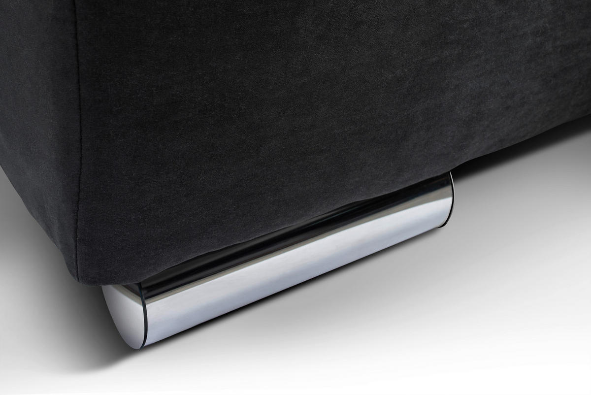 Wohnlandschaft Edard new schwarz grau B/H/T: ca. 348x85x197 cm Edard new - schwarz/Chrom (348,00/85,00/197,00cm)