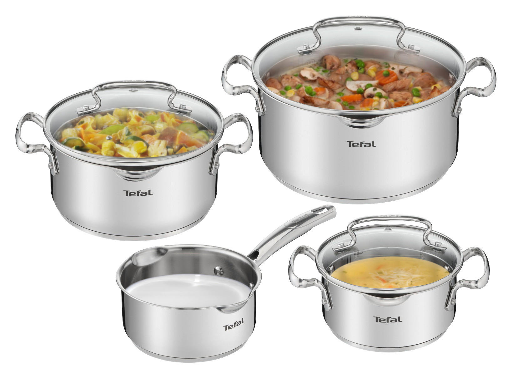 Tefal Topfset silber Edelstahl 7 tlg. Topfset_Duetto_7tlg.Tefal - silber - Tefal