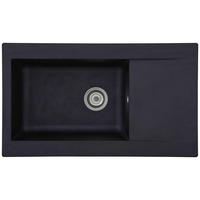 Respekta Einbauspüle Denver 86 x 50 S schwarz Mineralite B/H/T: ca. 86x20x50 cm Denver 86 x 50 S - schwarz (86,00/20,00/50,00cm) - Respekta