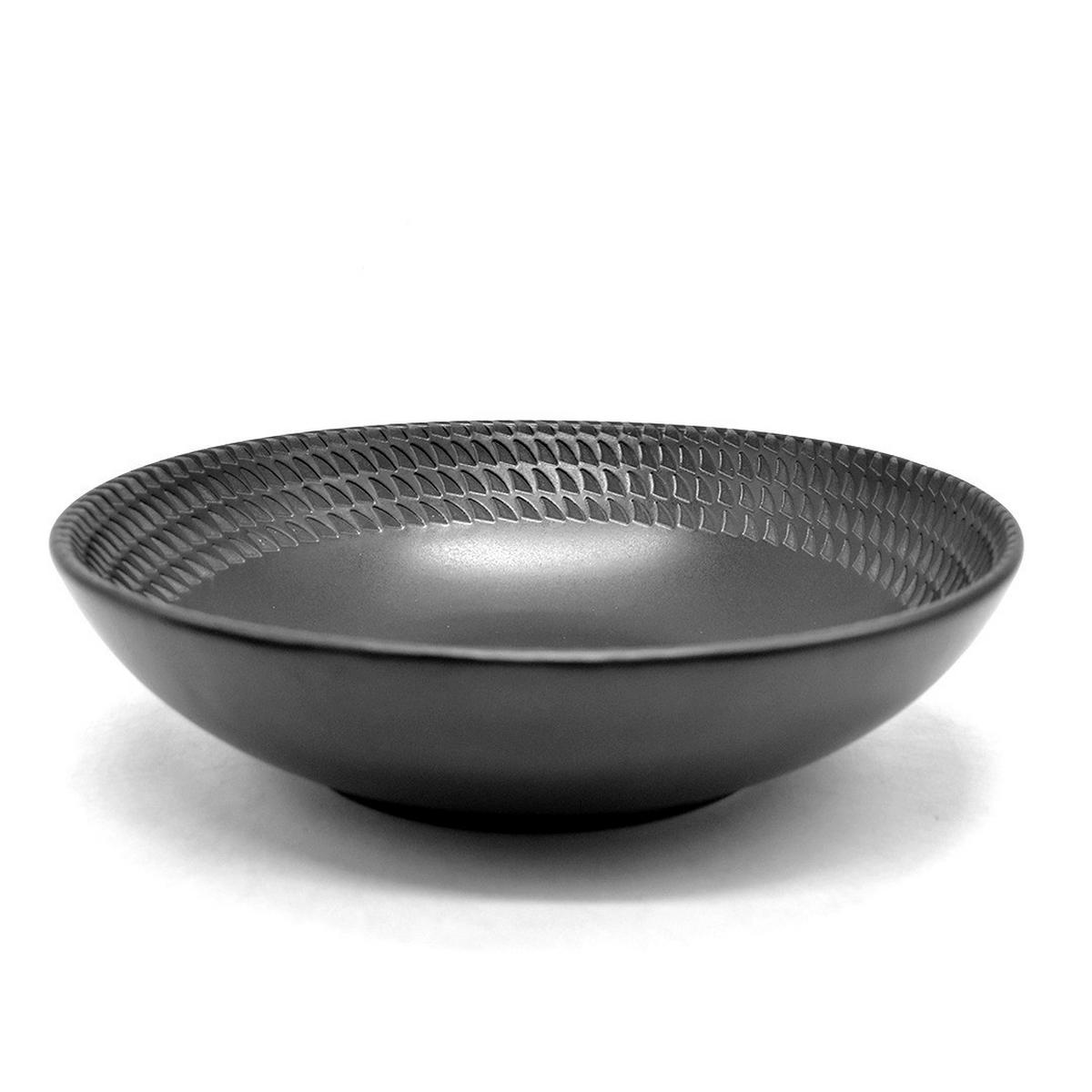ECHTWERK Kombiservice BlackStyle schwarz Steingut 30 tlg. BlackStyle - schwarz (47,00/44,50/31,50cm) - ECHTWERK