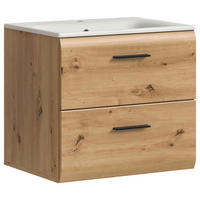 Waschplatz Ice Artisan Oak Nachbildung B/H/T: ca. 60x55x46 cm Ice - (60,00/55,00/46,00cm) - xonox.home