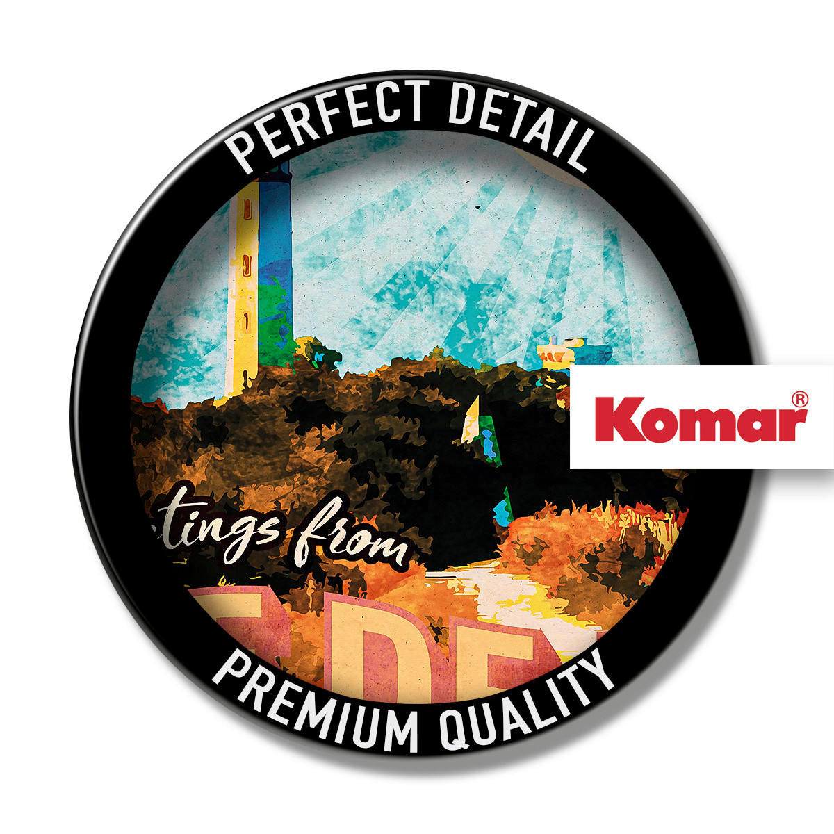 Komar Poster Vintage Travel le de Ré Leuchtturm B/L: ca. 40x50 cm Vintage Travel le de Ré - (40,00/50,00cm) - Komar