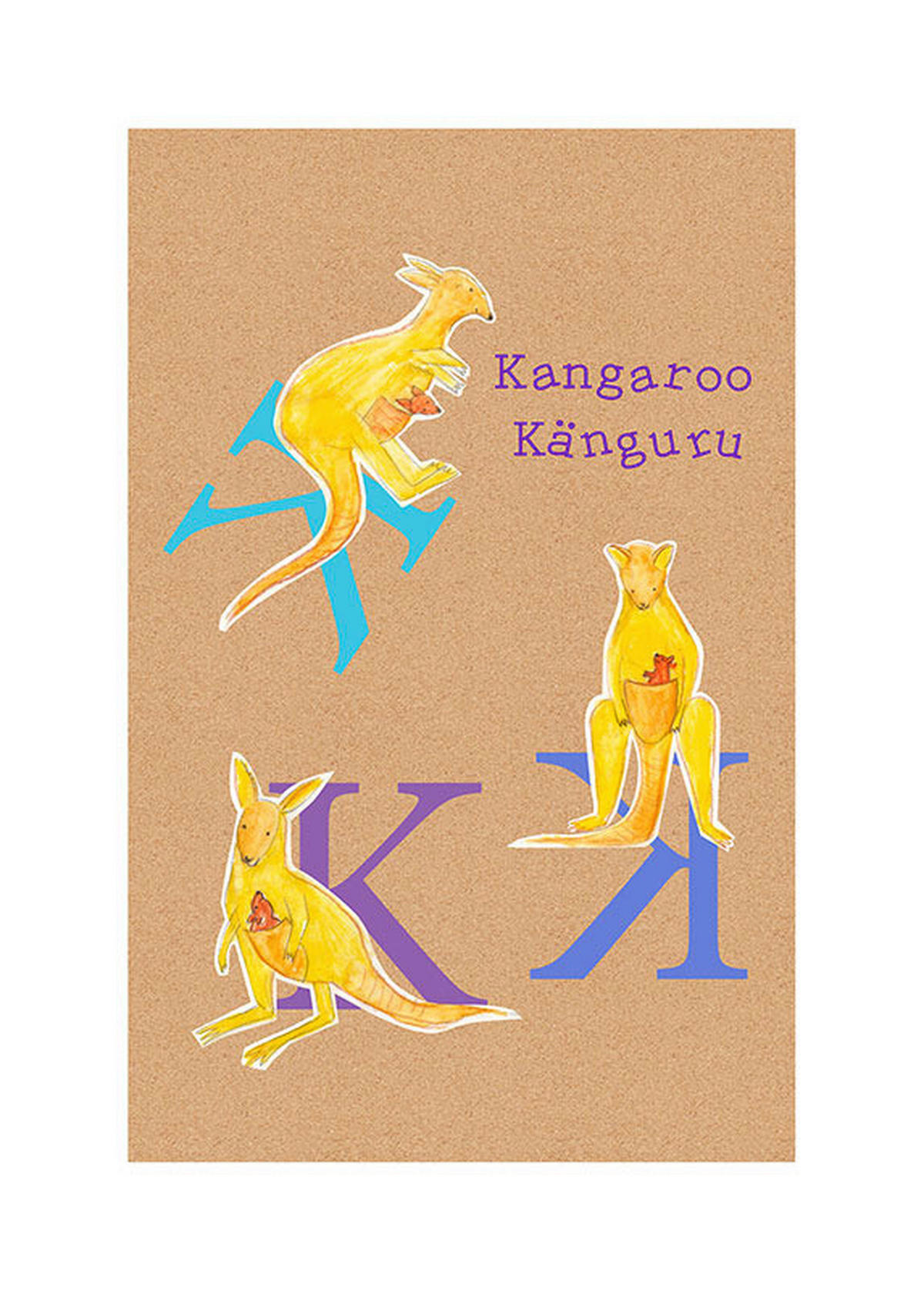 Komar Poster ABC Animal K Buchstaben B/L: ca. 50x70 cm ABC Animal K - (50,00/70,00cm) - Komar
