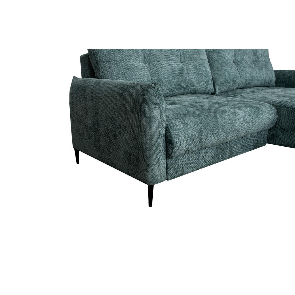 Thumbnail - Ecksofa Polis lagunen blau Microfaser B/H/T: ca. 221x94x142 cm