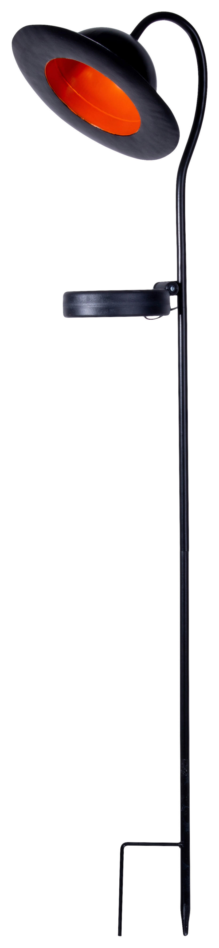 LED-Solarleuchte 4136322 schwarz Metall B/H/T: ca. 17x86x15 cm LED Solarleuchte BOWLER mit LED - schwarz (17,00/86,00/15,00cm) - Näve Leuchten