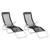 VCM Gartenliege-Set schwarz Stahl B/H/L: ca. 48x100x160 cm Gartenliege - schwarz (160,00/48,00/100,00cm) - VCM