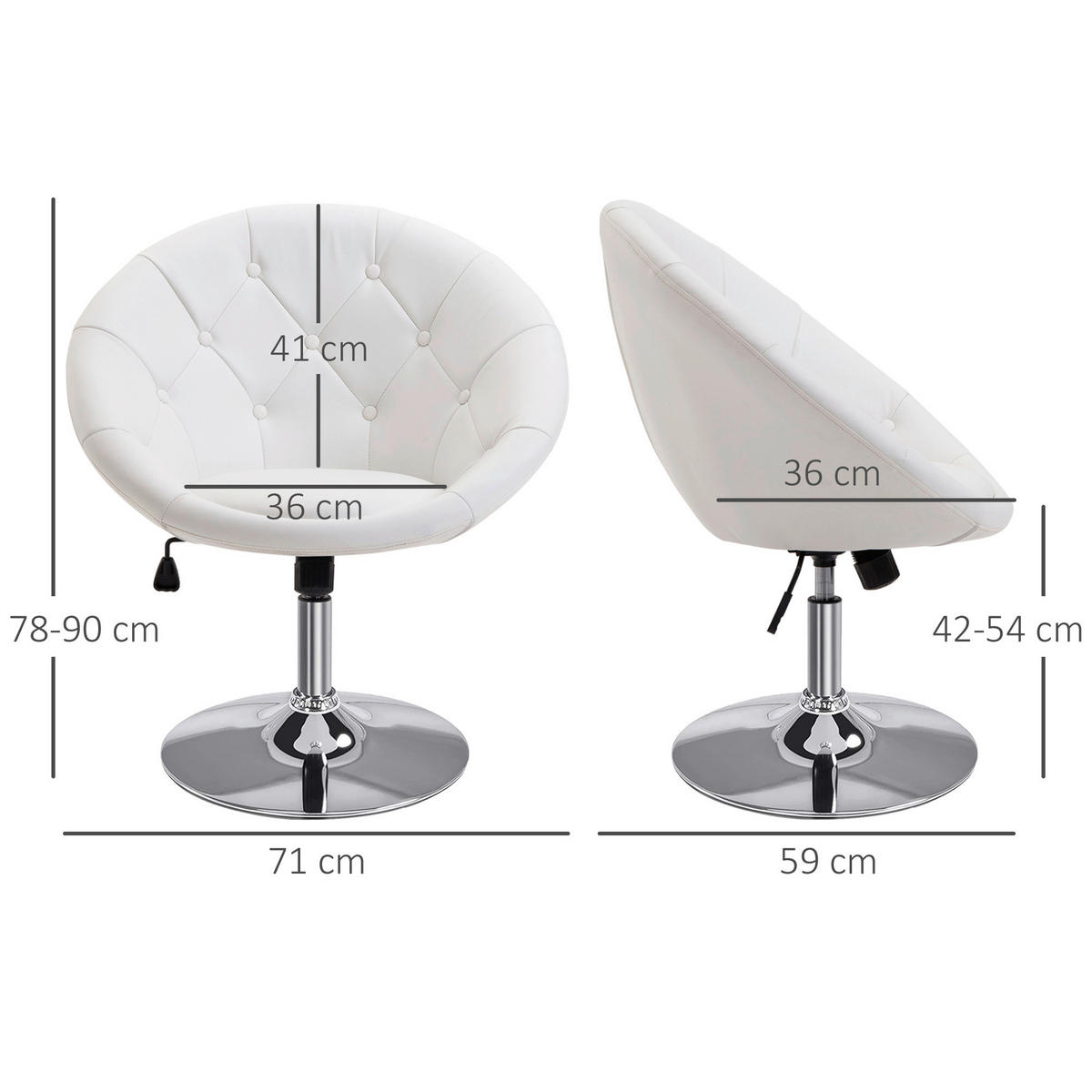 Hocker 833-357WT weiß 833-357WT - weiß (71,00/90,00/59,00cm) - HOMCOM