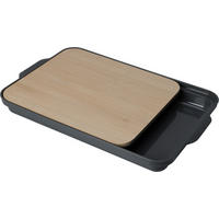 Schneidbrett natur Natura Bambus B/H/L: ca. 37x4x24 cm Schneidbrett_mit_Auffangschale - natur/schwarz (24,00/37,00/4,00cm)