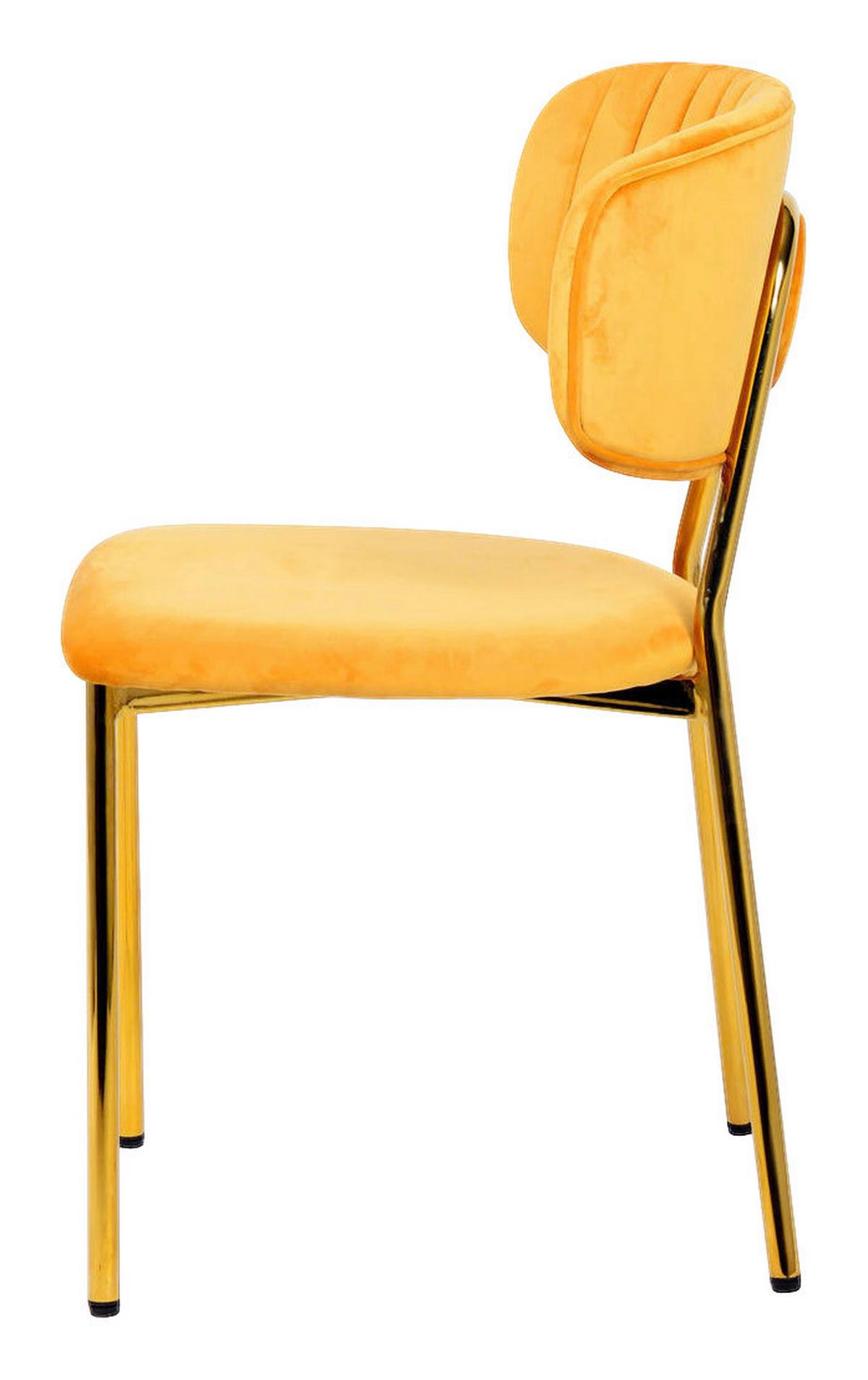 Stuhl Kian 100 2er-Set orange Microfaser B/H/T: ca. 47x80x51 cm Kian 100 2er-Set - gold/orange (47,00/80,00/51,00cm) - 360 Living