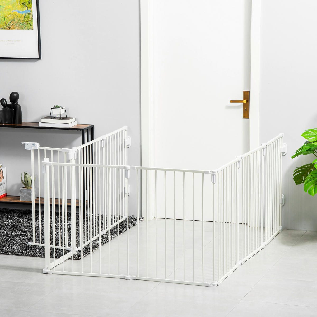 PawHut Hunde Absperrgitter Hunde Absperrgitter - (482,50/2,00/76,00cm) - PawHut